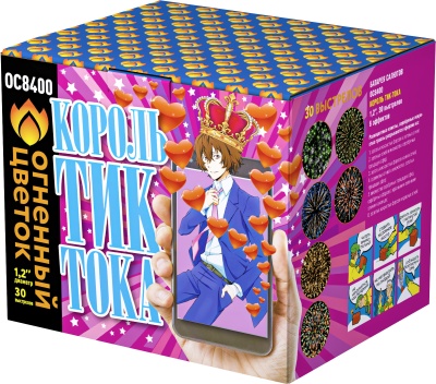 Король Тик-Тока Батарея салютов купить в Копейске | kopejsk.salutsklad.ru