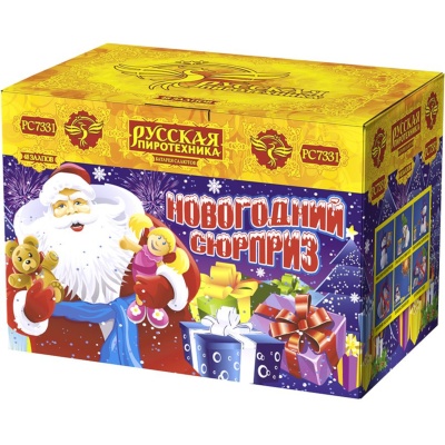 Новогодний сюрприз New Батарея салютов купить в Копейске | kopejsk.salutsklad.ru